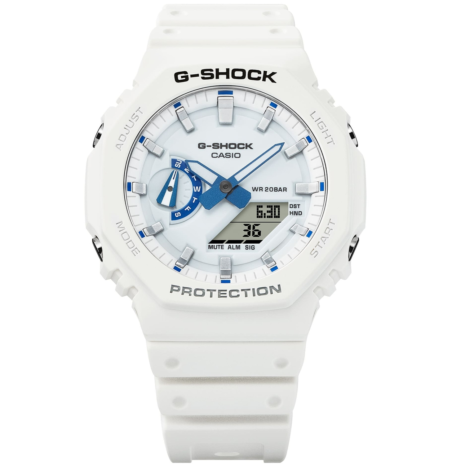 CASIO G-SHOCK GA-2100HDS-7AJF HIDDEN GLOW Analog Digital Watch White 45.4mm