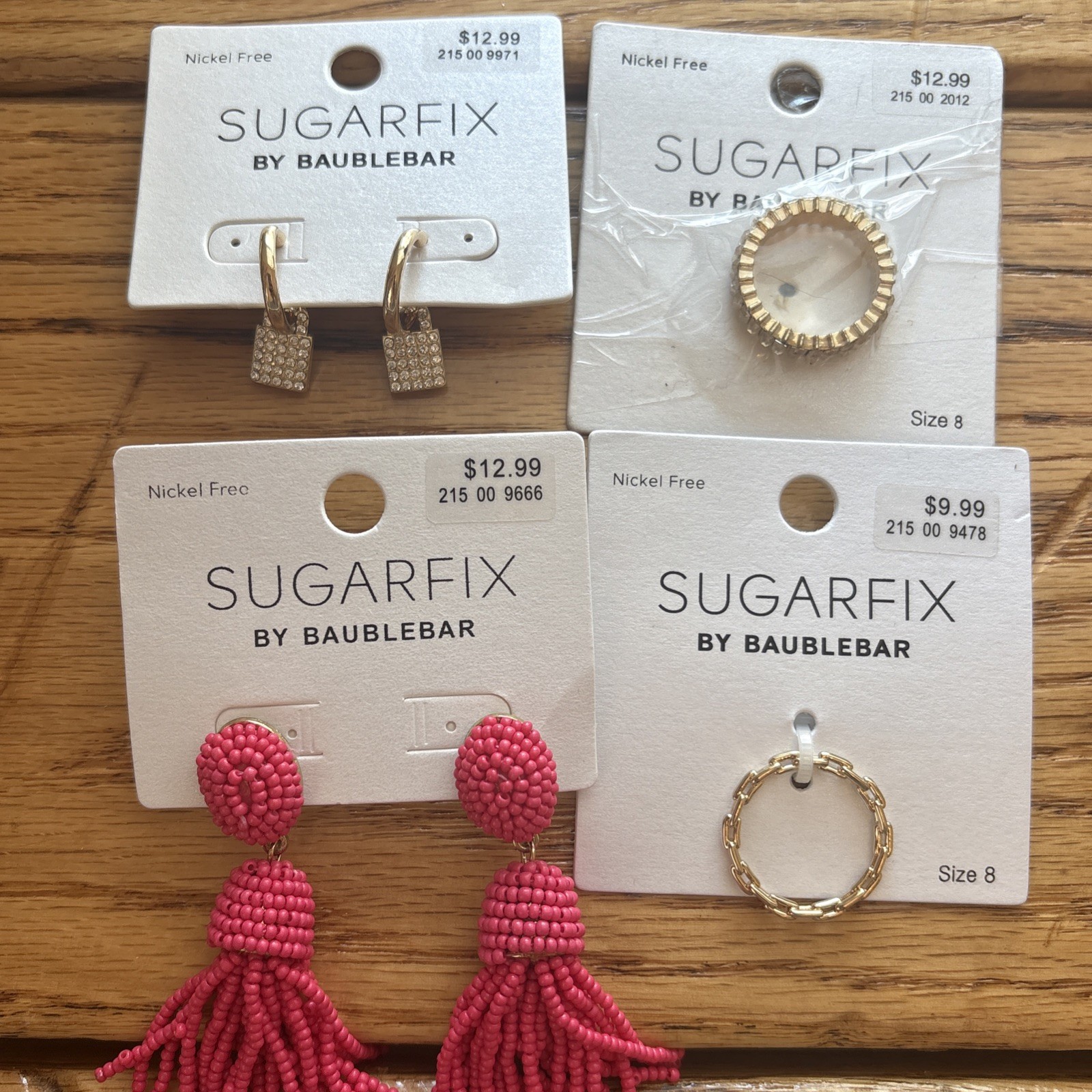 Bundle Sugarfix By Baublebar Rings & Earrings New With Tags. Fashion Jewelry!