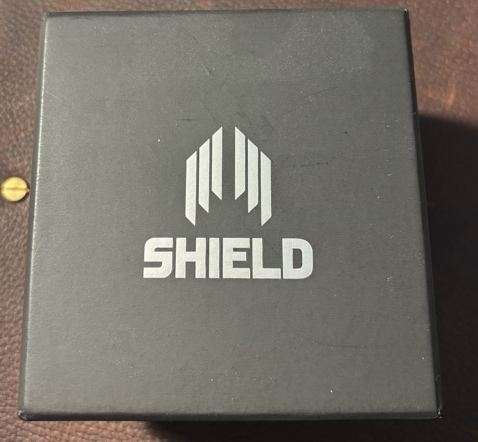 SHIELD Analog Japan Movement 200m Beige Dial Brown Silicone Strap w/Box