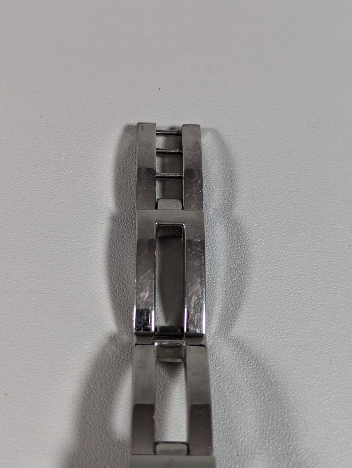 Alfex Plum Design Swiss Made 7J Silver Tone Link Bracelet Band Watch 6 Inch