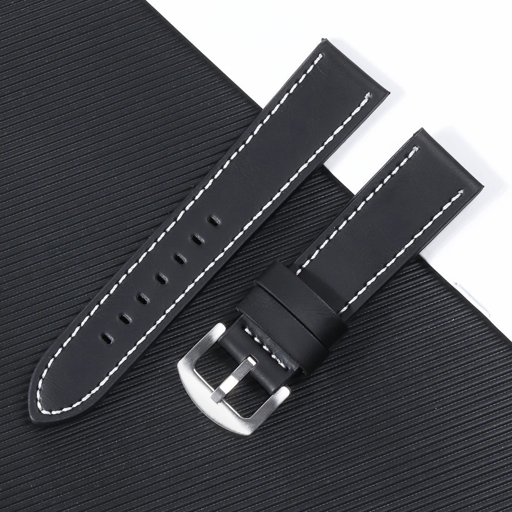 High Quality Leather Watch Band Straps mens stitched Wristband 18 20 22 24mm