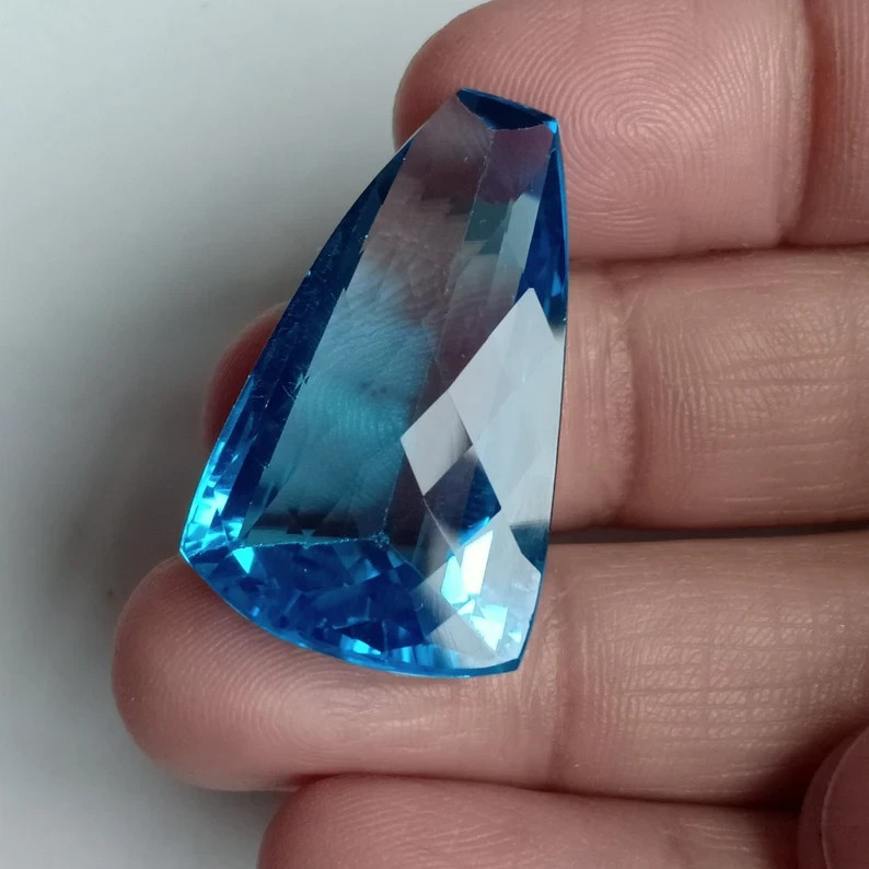 BIG !! 53.97 Ct Natural Swiss Blue Topaz Fancy For Jewelry November Birthstone