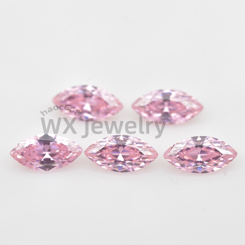 100pcs 1.5×3~10x20mm Pink colore Marquise Loose Cubic Zirconia 5A Wholesale