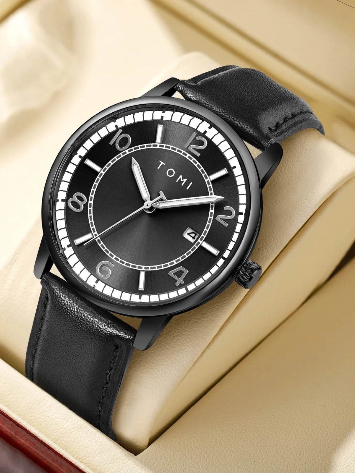 TOMI Brand Luxury Gents Wristwatch – Boxed