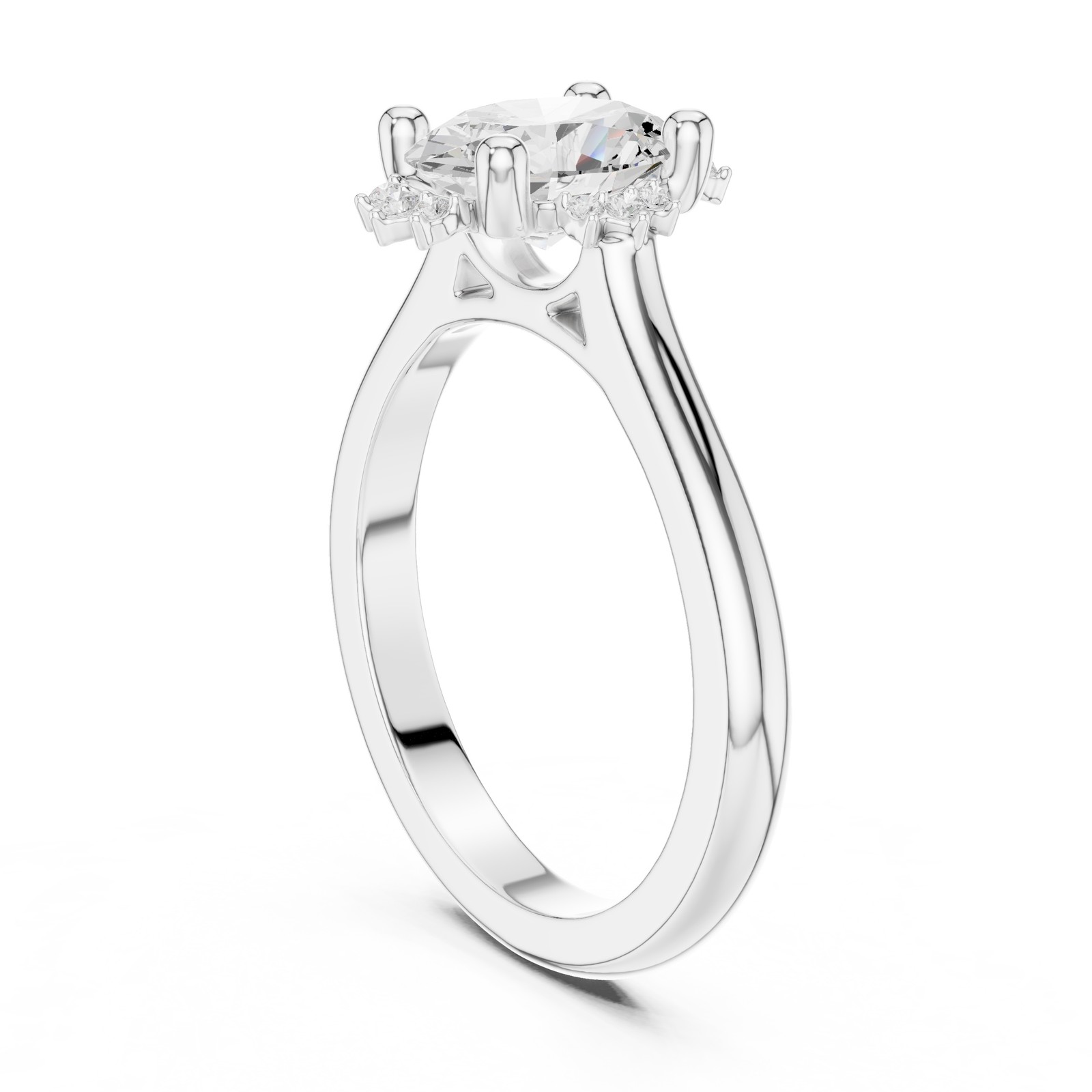 Certified 1.4Ct Oval Cut Lab Grown Diamond Ring Luxury Jewellery 14K Gold Over