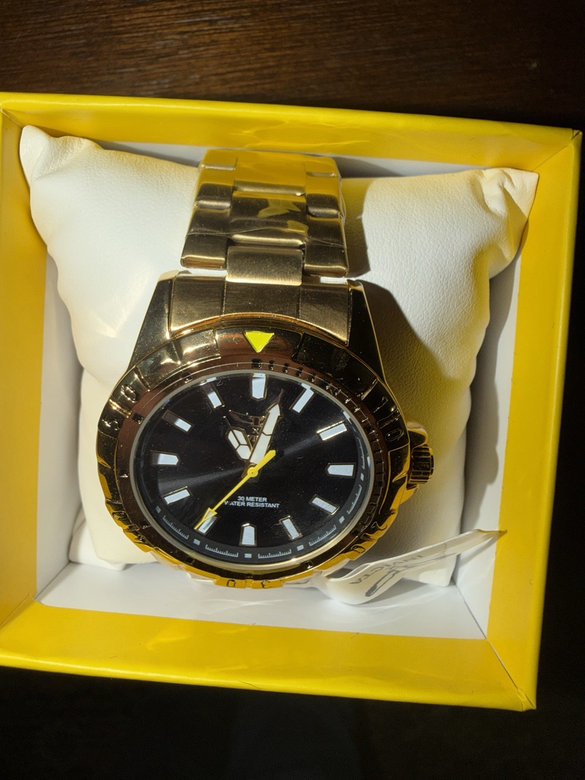 Invicta Pro Diver Men’s Quartz Analog Black Dial Gold-Tone 48mm Watch w/ Box