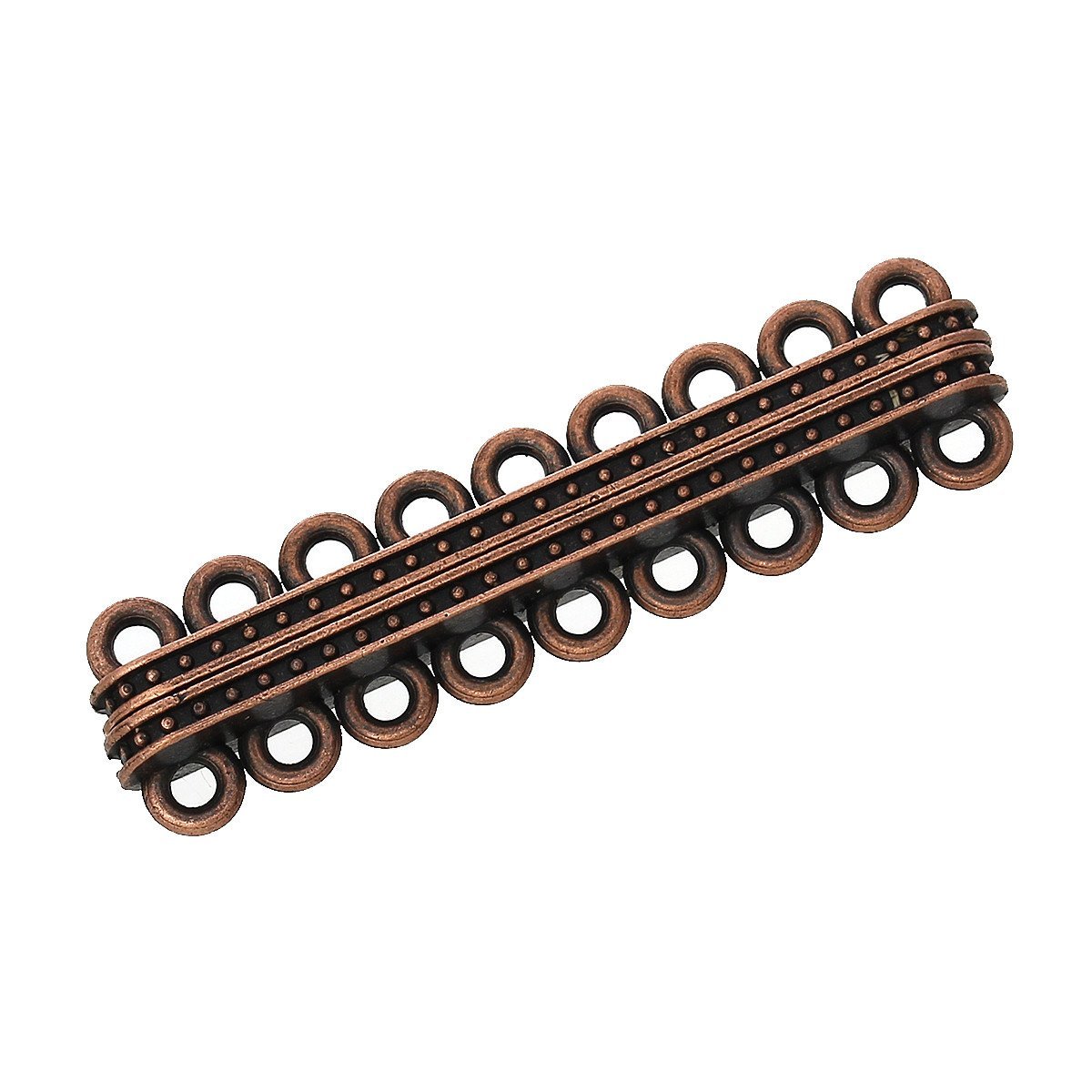 1 Pc Rectangle Multi Strand Magnetic Clasp Antique Copper 2-1/8″ x 5/8″