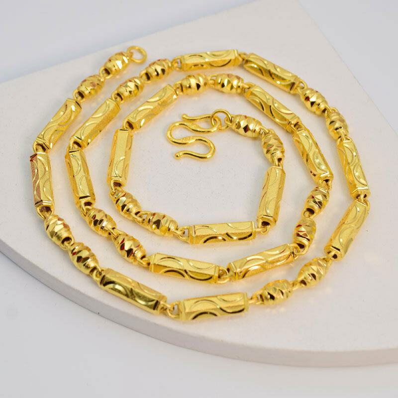 2022 Men’s Chain 22K 23K 24K Thai Baht Gold Filled Yellow GP Necklace Jewelry