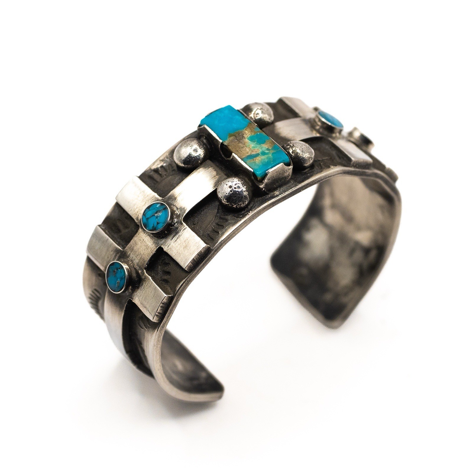 Dragonfly Silver Cuff Size 5.75 Turquoise Southwestern Collectors Piece
