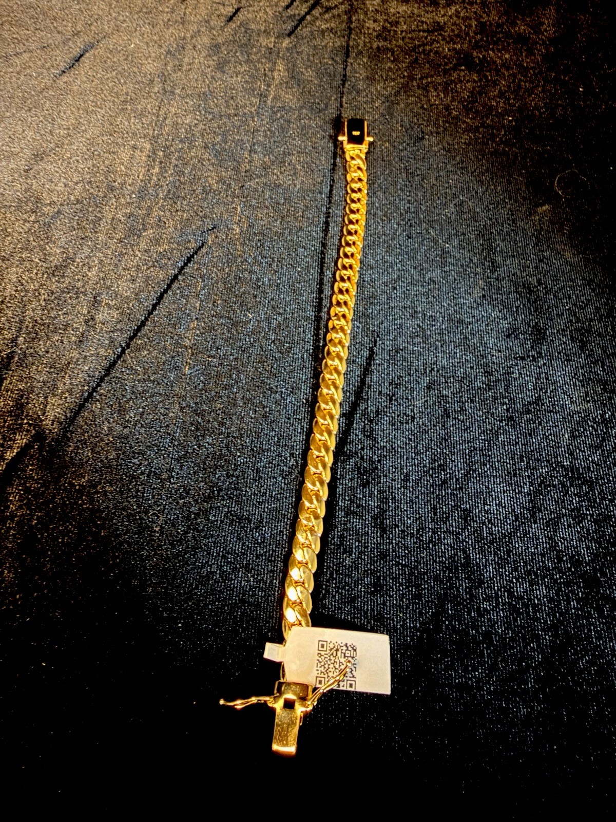 14K Stamped Yellow Gold 8mm Miami Cuban Link Bracelet 8in Box Lock