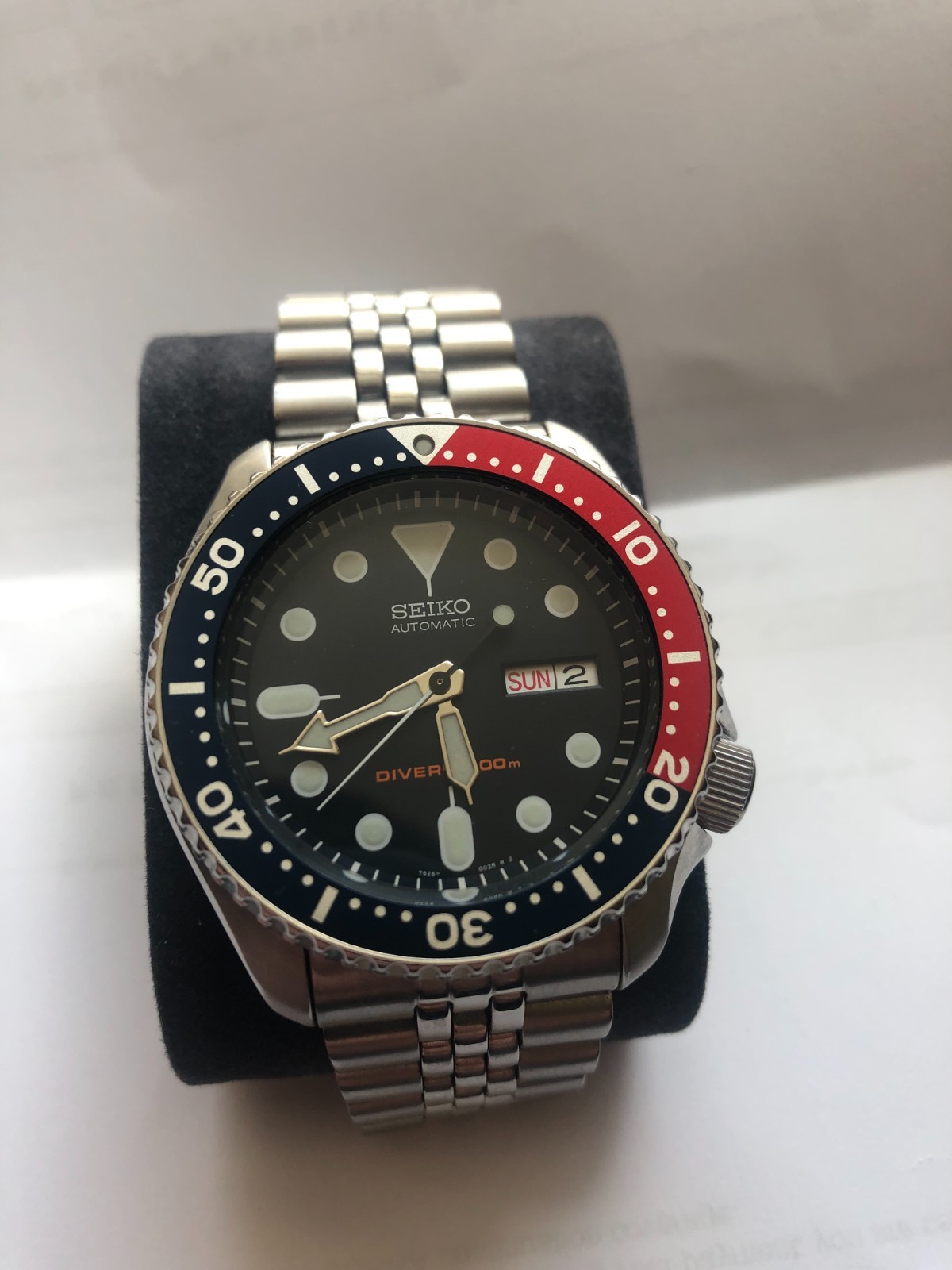 精工男士腕表SKX009K2潜水表模拟自动不锈钢腕表-