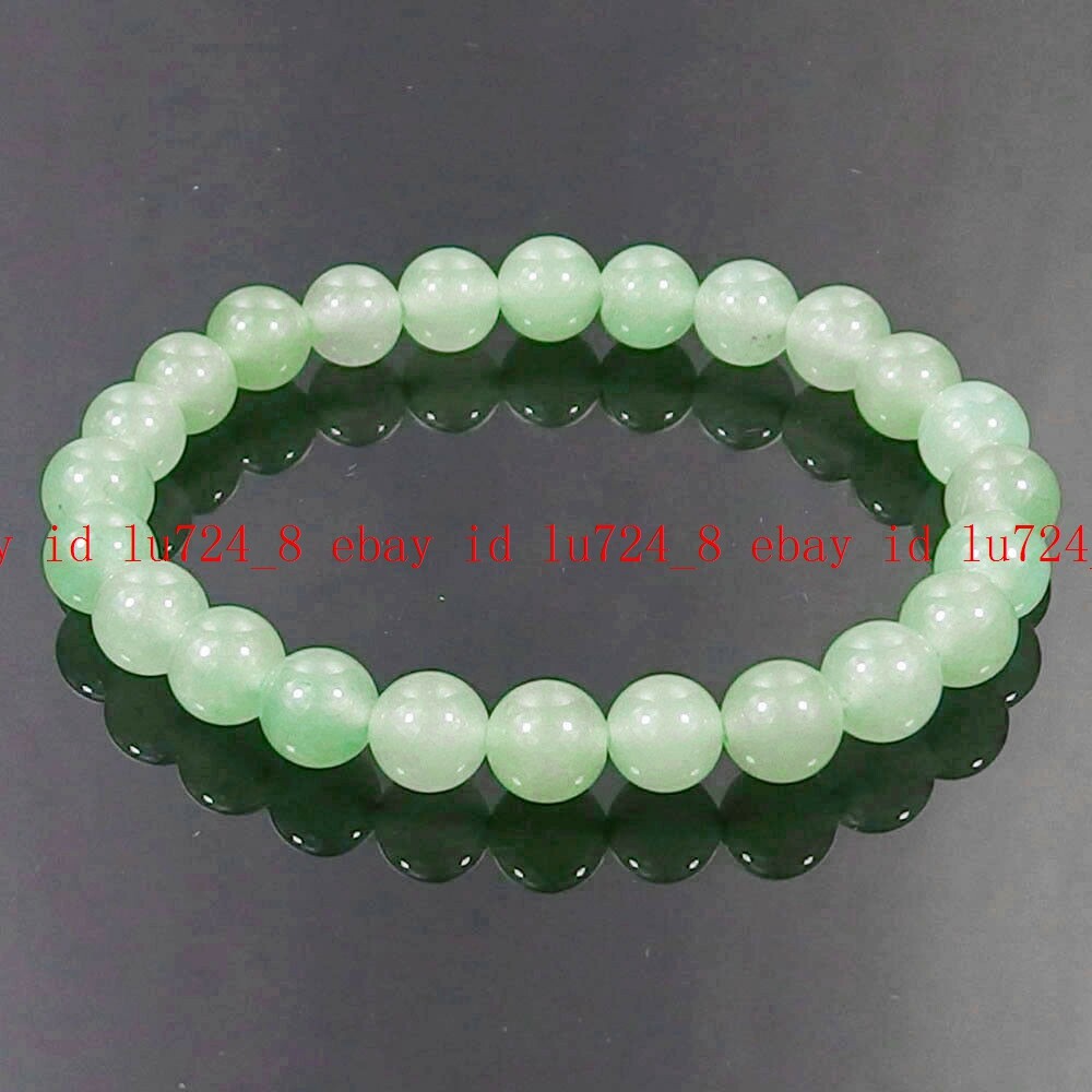8mm Natural Agate Jade Jasper Gems Beads Stretchy Bracelet Crystal Healing 7.5″