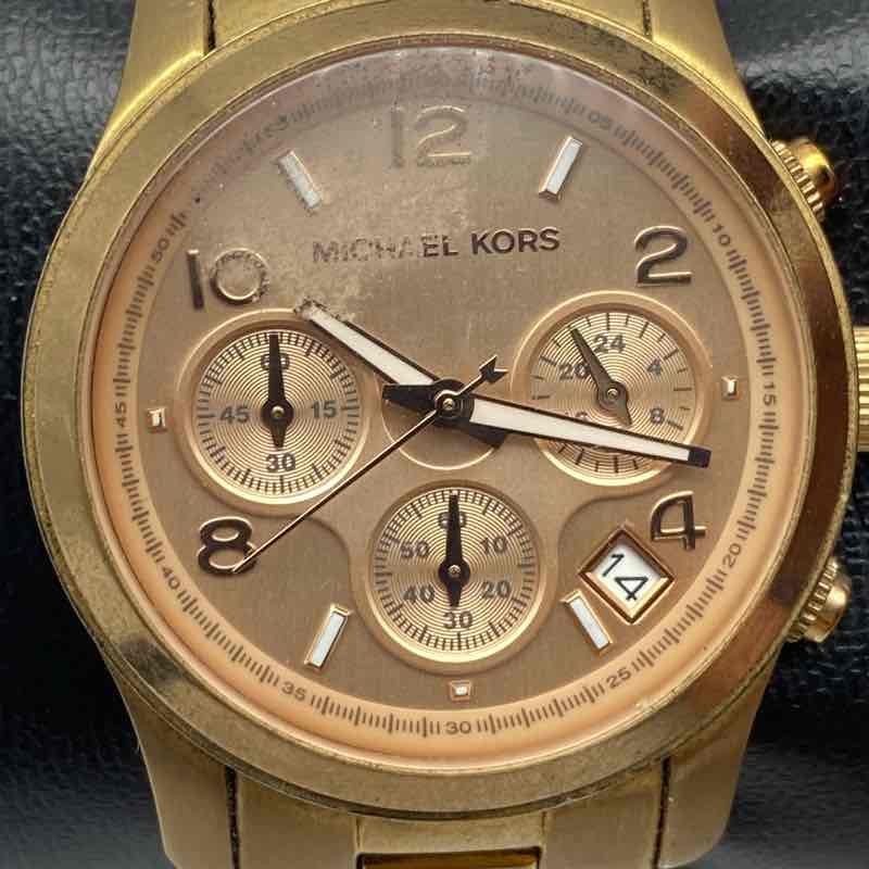 Michael Kors MK-5128 Gold Tone Stainless Steel Chronograph Women’s Watch 38mm