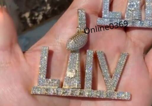 Unique Customized “LIV” Letter Pendant in Moissanite & Cubic Zirconia 925 Silver