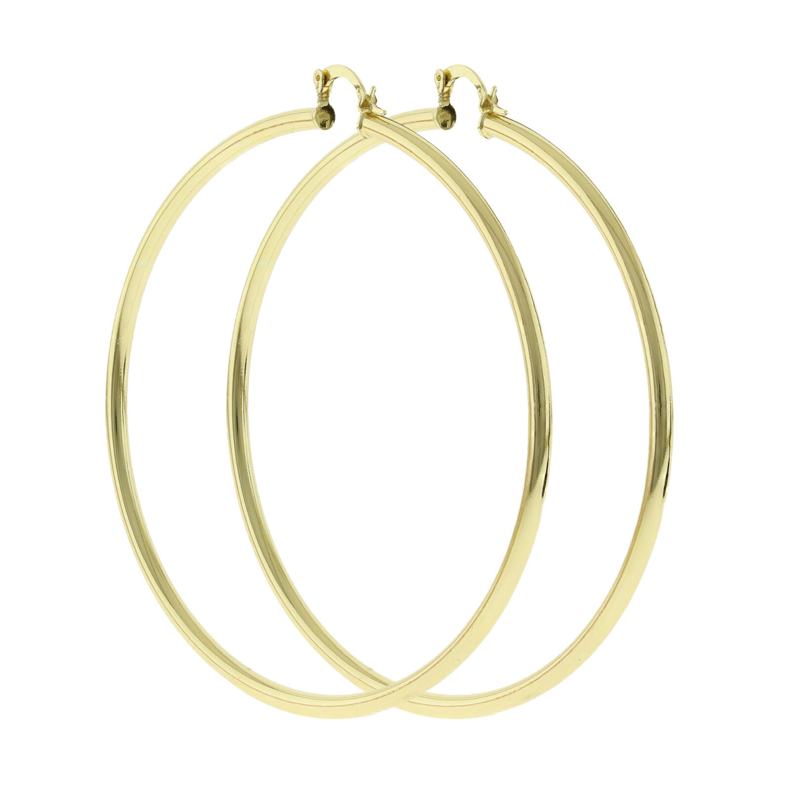 Women’s Real 14K Gold Filled Large Round BIG Hoop Earrings Click Top 40-100mm