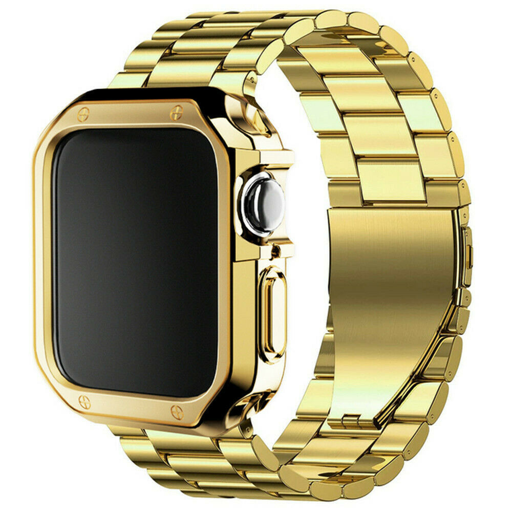 Stainless Steel Band + Case for Apple Watch 11 10 9 8 7 6 5 iWatch 38-46mm Strap
