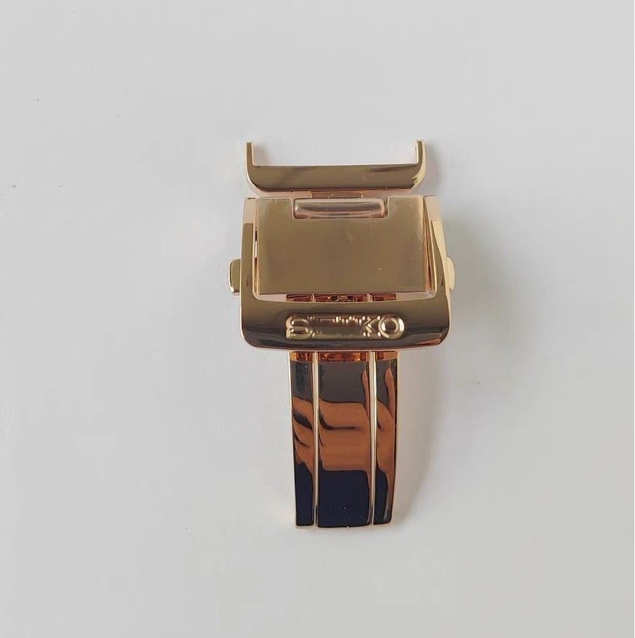 18mm for Seiko Prospex Alpinist Leather Watch Band Steel Deployant Clasp buckle
