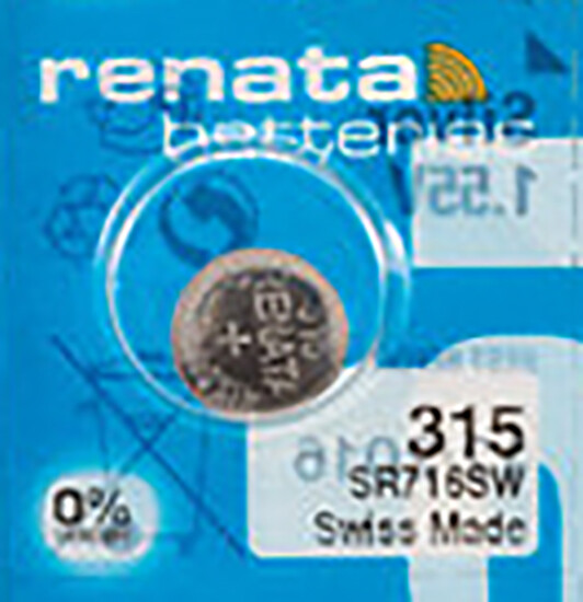 1 x Renata 315 Watch Batteries, SR716SW Battery