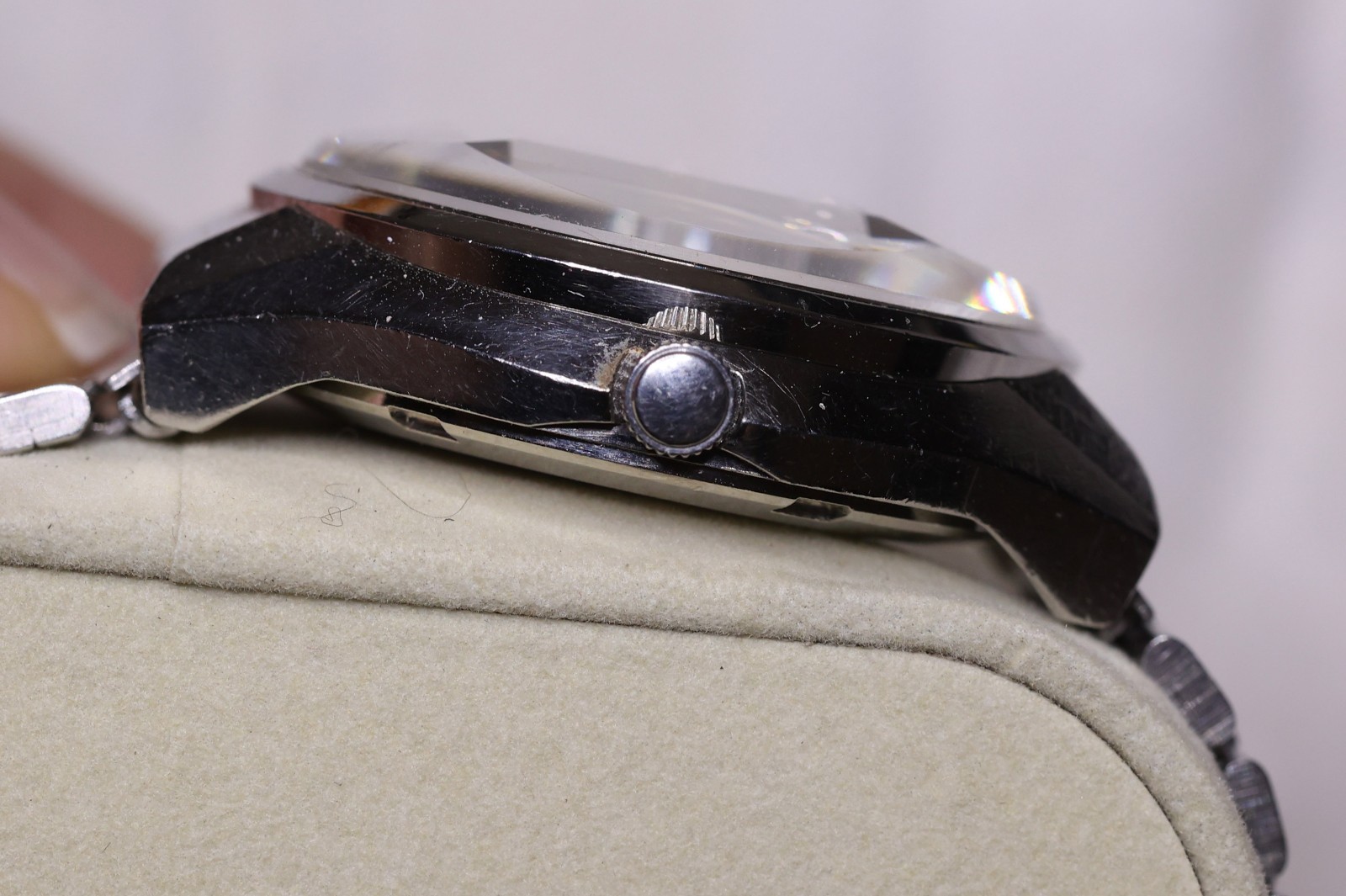 Vintage SEIKO LORD MATIC 5606-7290 Brown Dial Faceted Eng/Kanji LM Automatic