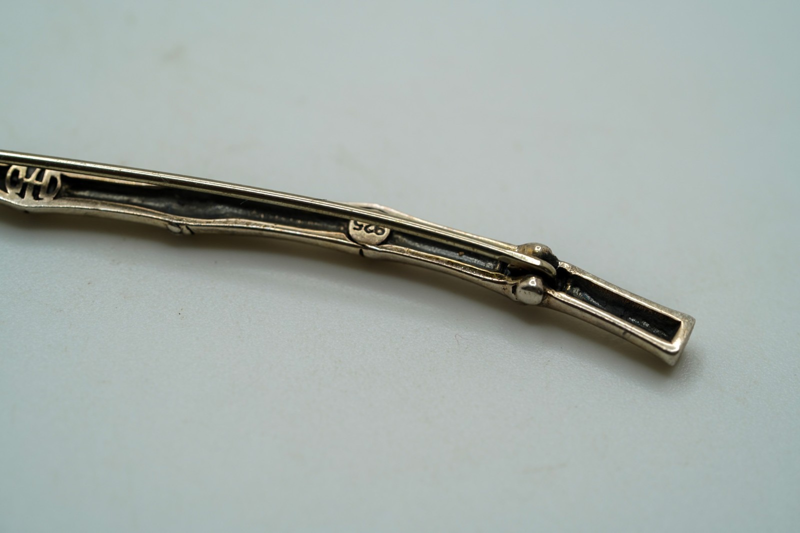 Vintage Sterling Silver John Hardy Bamboo Tie Pin / Brooch 7.2cm JB48