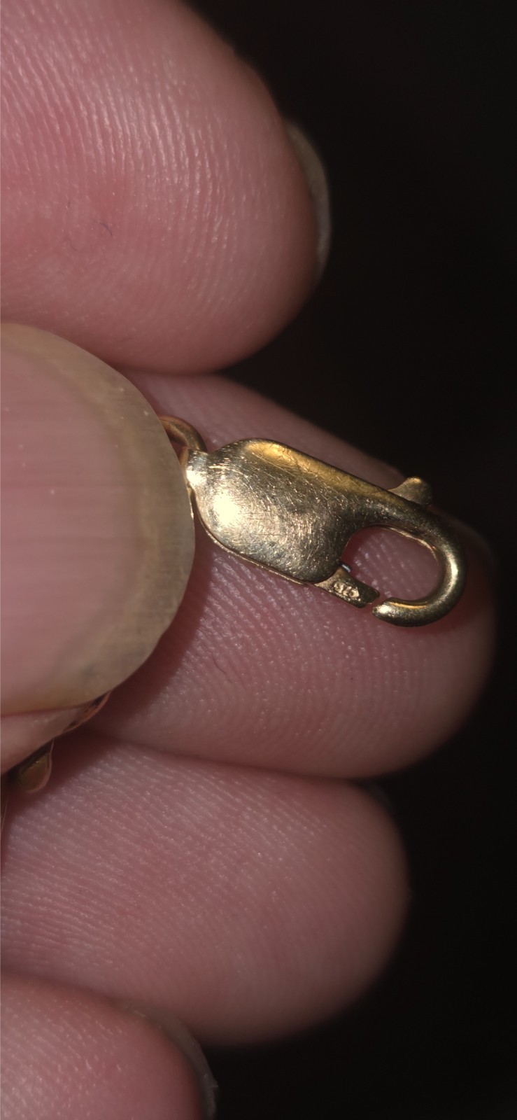 9ct two toned gold italian figaro bracelet with lobster claw clasp