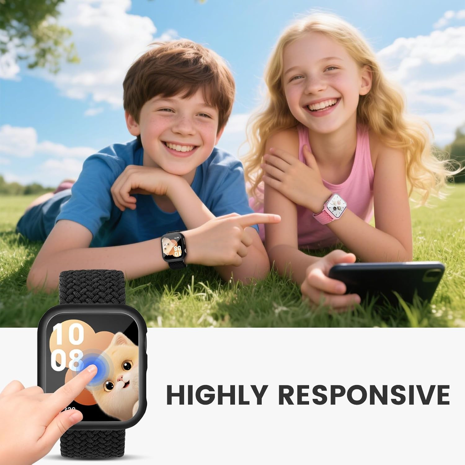 Compatible with Kids Apple Watch Band and Case 38Mm 40Mm 41Mm 42Mm 44Mm 45Mm, Ny