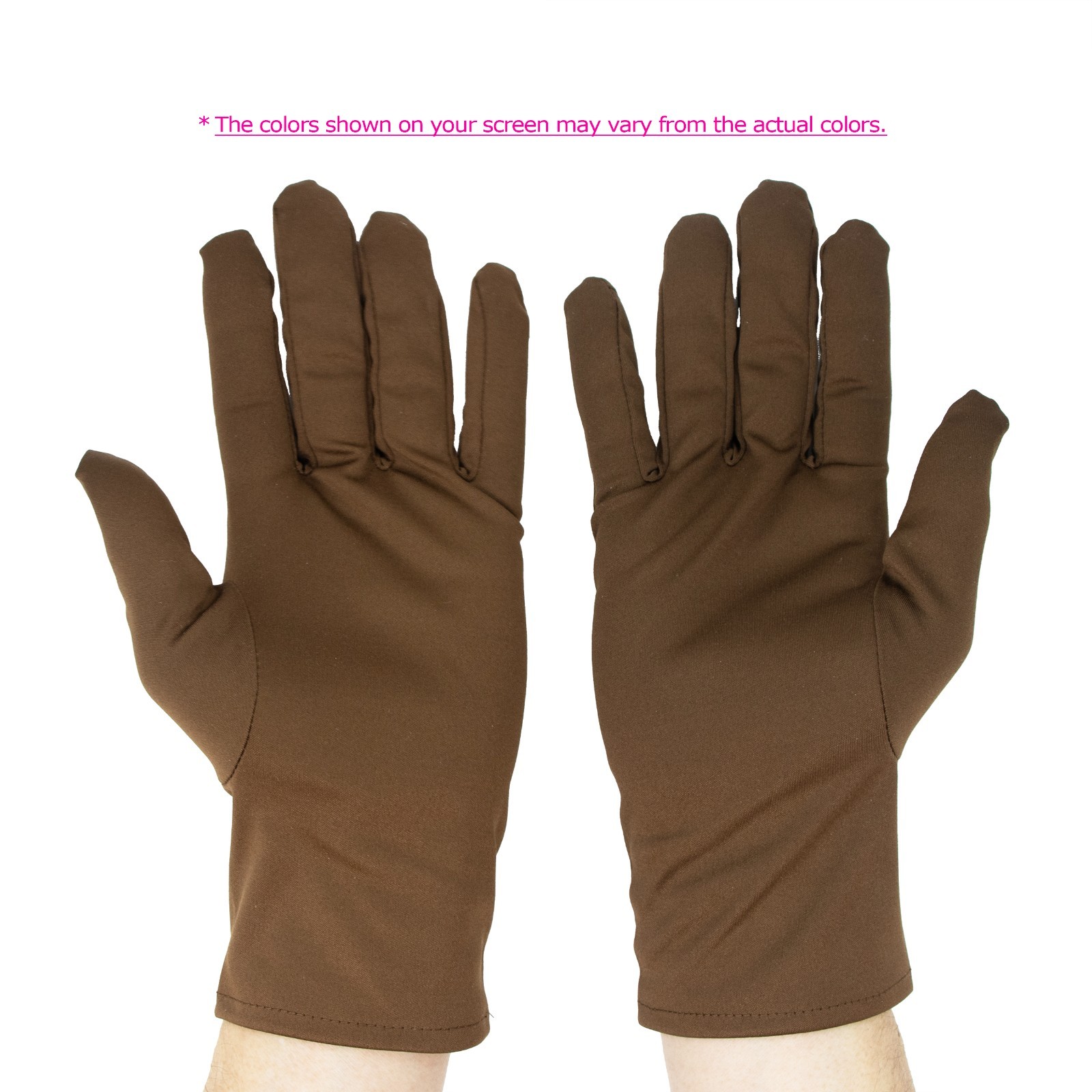 Brown – Watch Jewelry Microfiber Care Handling Polishing Gloves – 1 Pair