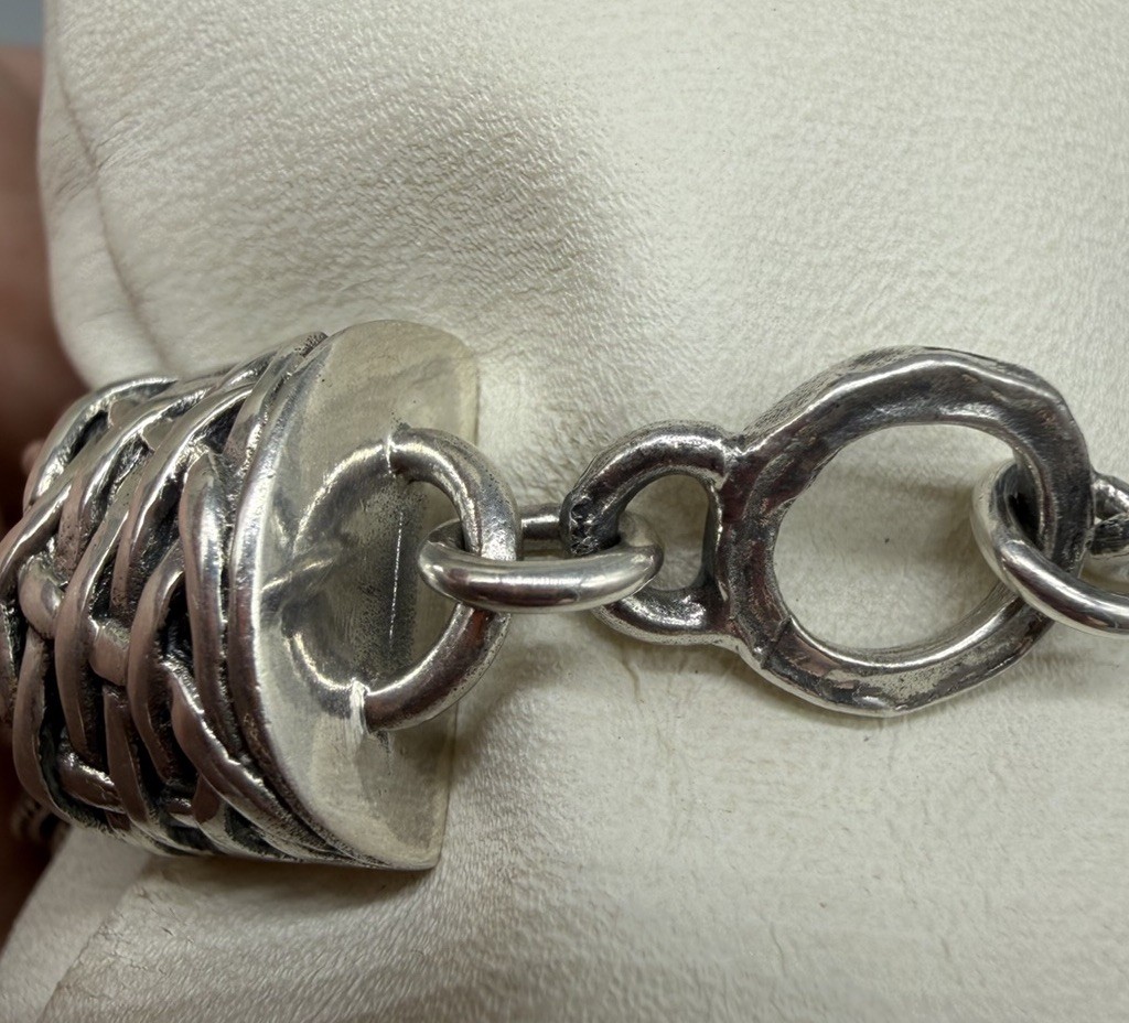 Silpada B1702 Talk of the Town Multi Strand Sterling Silver Bracelet Retired 8”