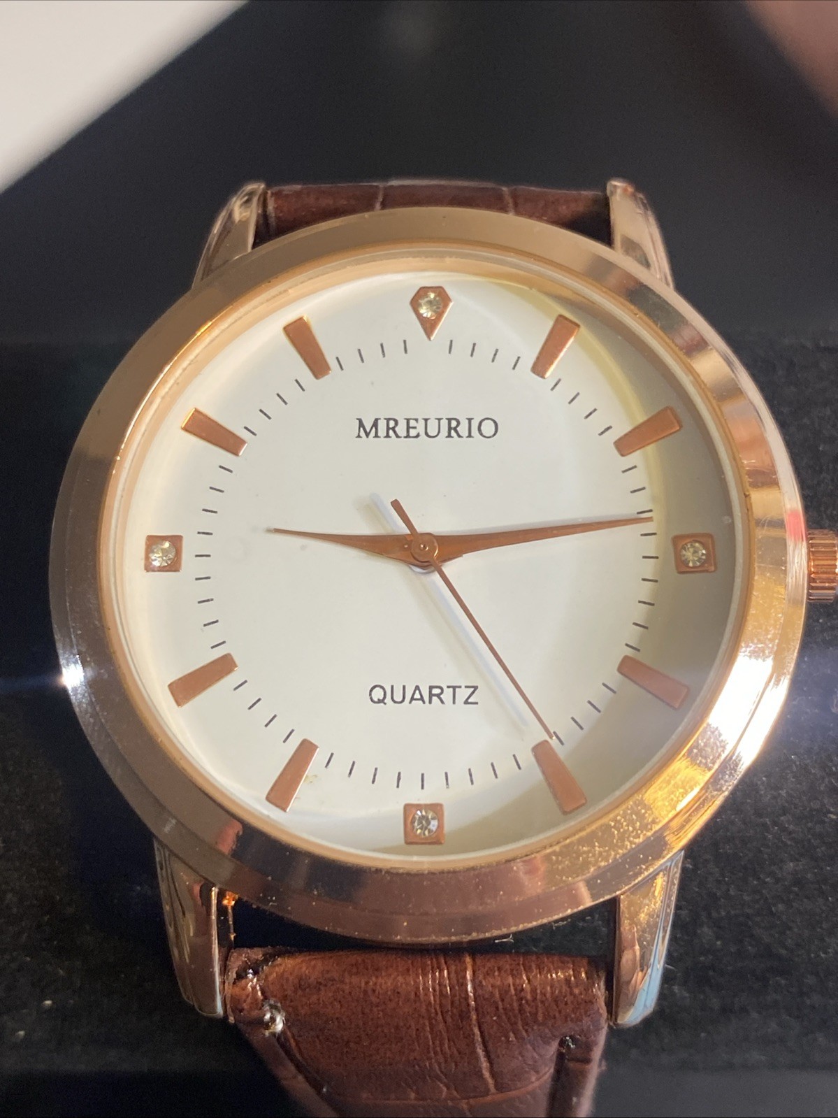 Mreurio Round Rose Gold Tone Watch in Men’s New Battery