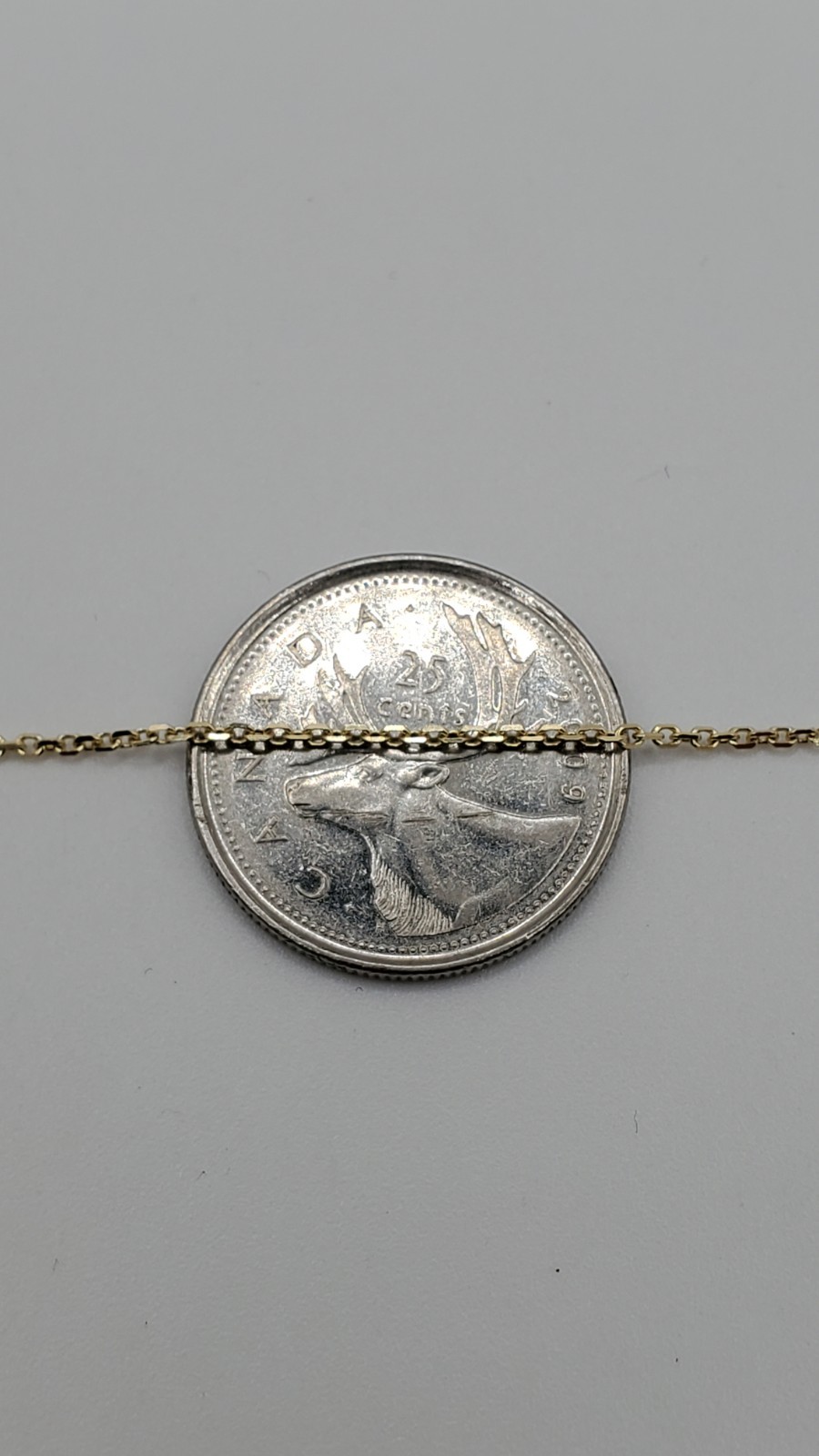 14K Yellow Gold Diamond Cut Cable Chain Necklace 1.3mm 18″ Women Italy, NEW