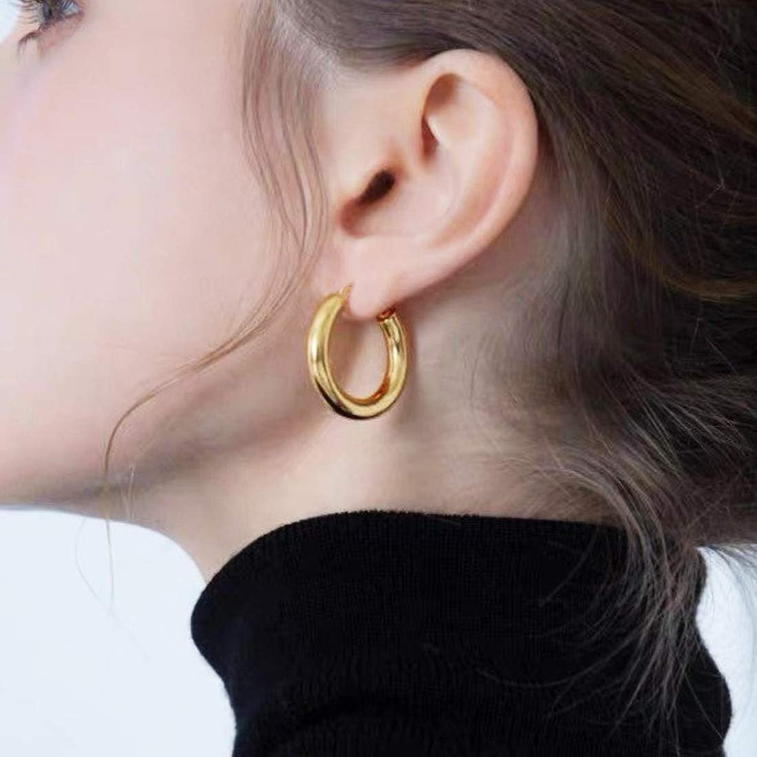 Womens 30mm Chunky Gold Hoop Earrings – Perfect for Every Occasion, Gift Boxed