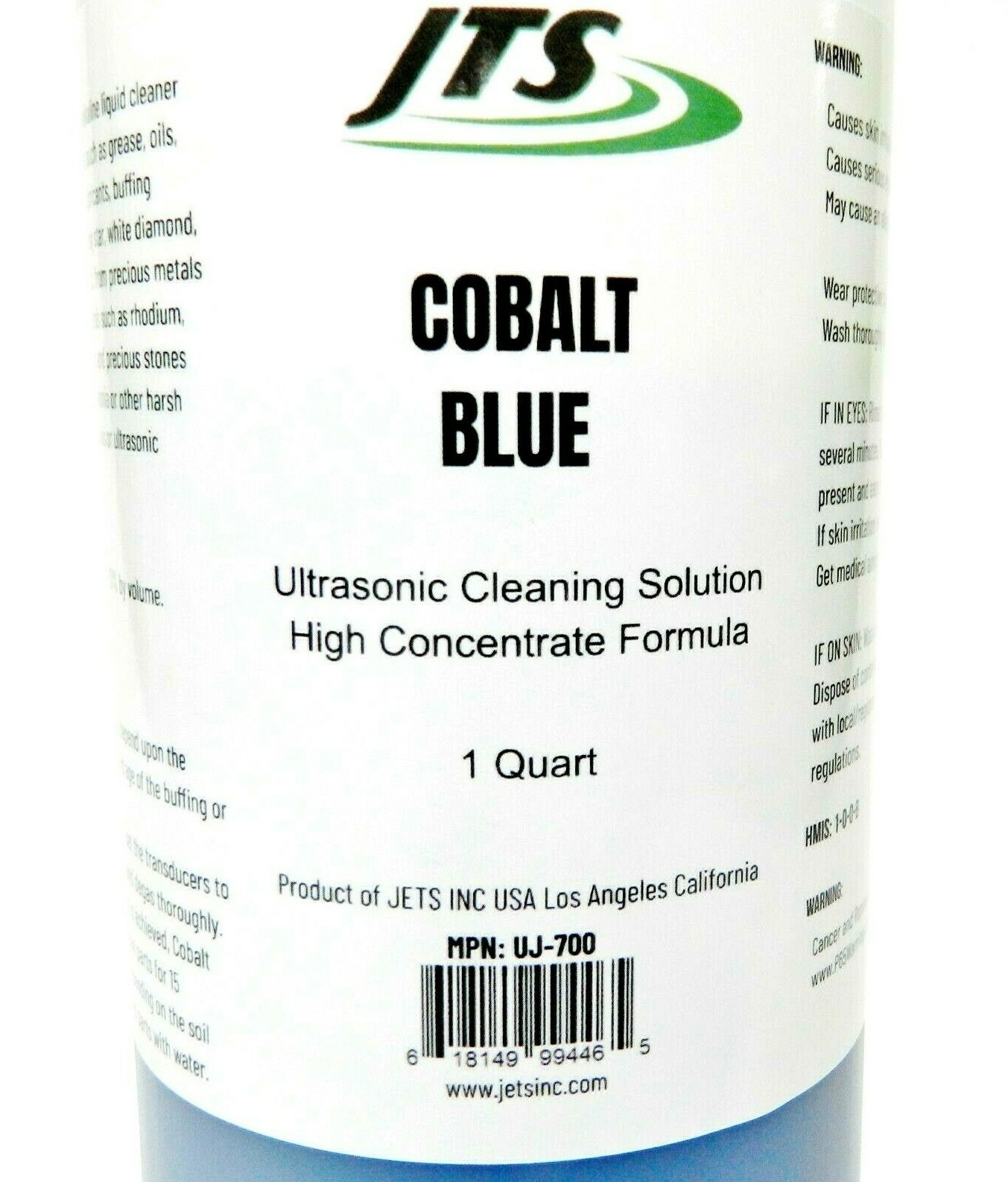 Ultrasonic Cleaner Solution JTS Cobalt Blue 1 Quart Cleaning Jewelry & Compounds