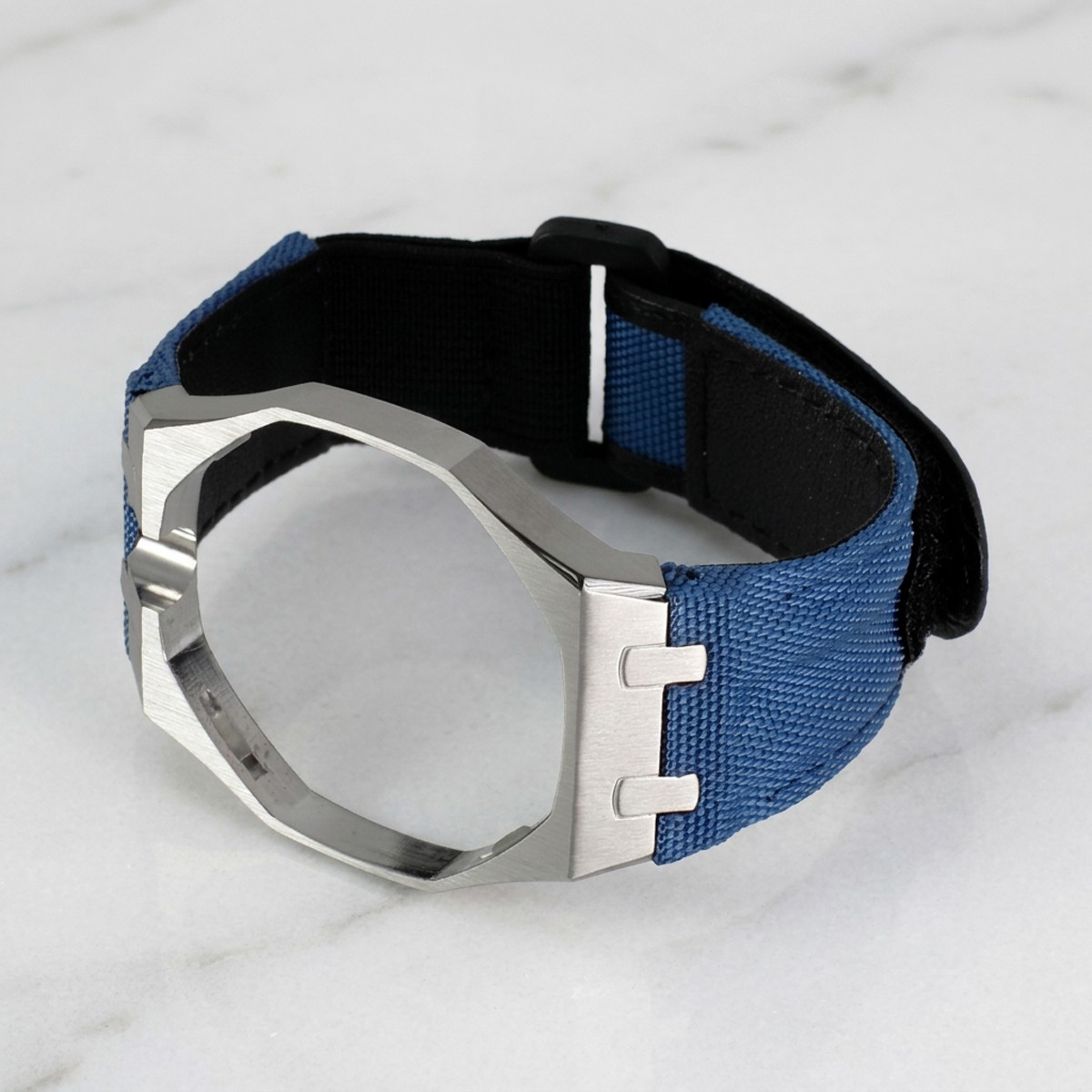 Stainless Steel Case Nylon Band Mod Kit for Swatch Royal Pop Watch Wrist Strap