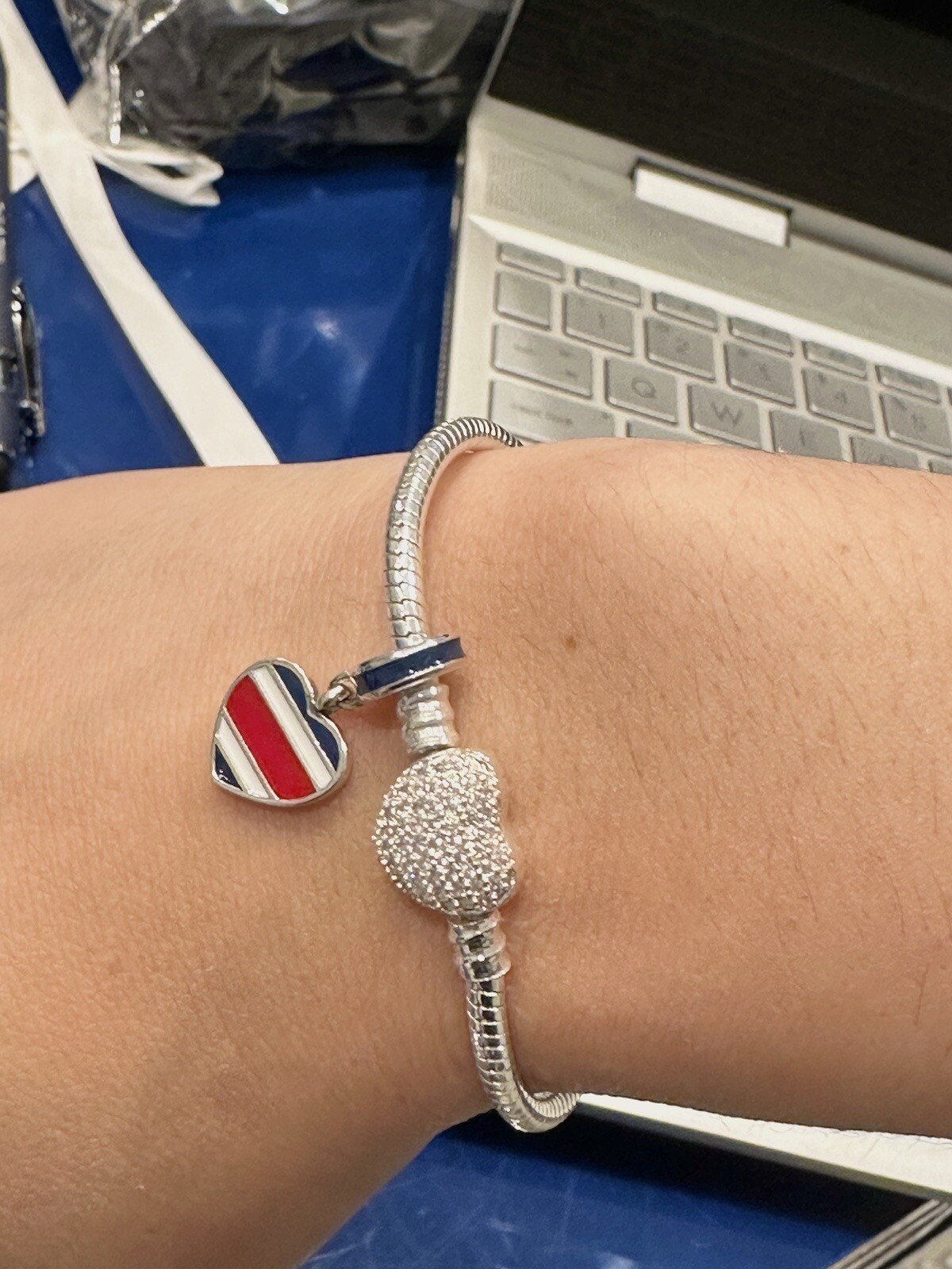 Costa Rica Exclusive Country Heart Flag Colors Charm