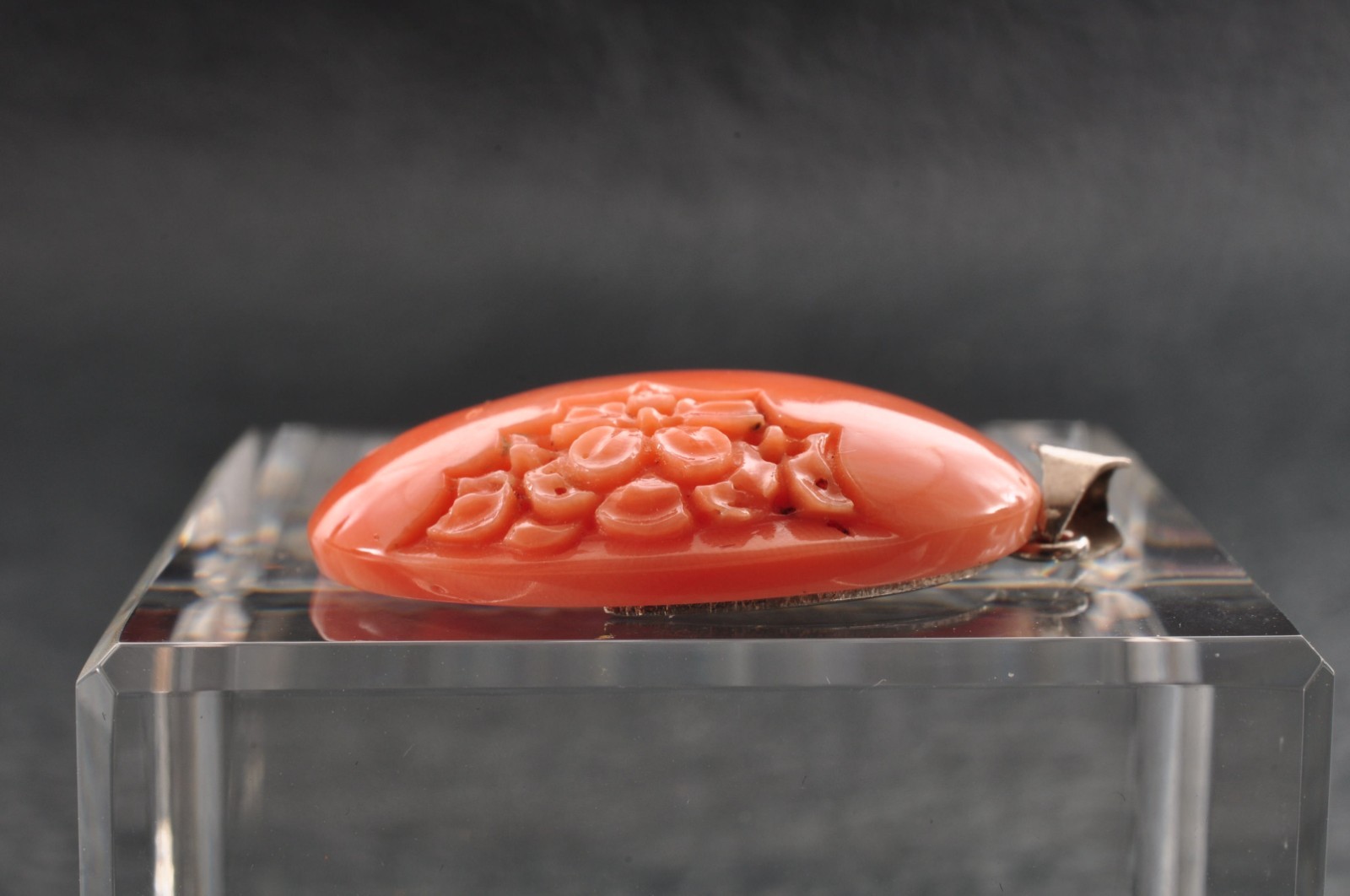 With Certification, MOMO coral pendant top ( 27mm(1.06in) 16.0ct) Flower Pattern