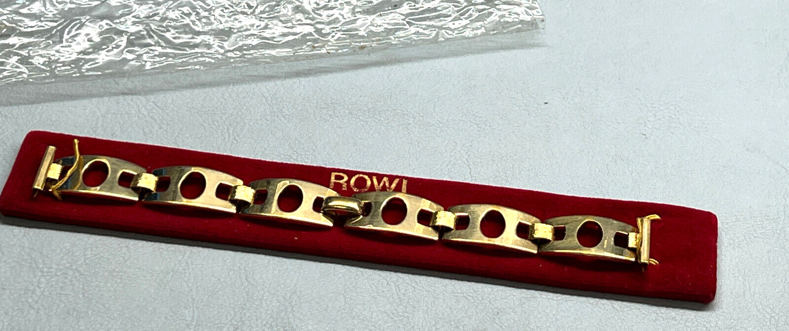 Vintage Rowi Hallmark Amerikaner Ladies Watch Band Bangle Gold Filled