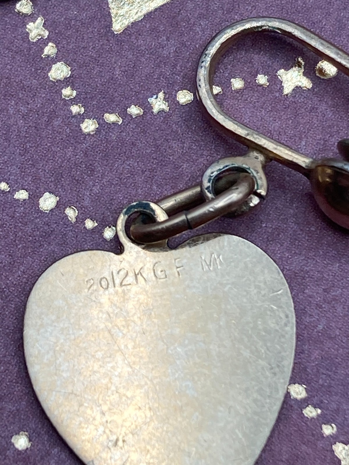 VINTAGE! 1/20 Gold Filled Sweet HEART Bracelet & SB Earrings (w/ Photo!)