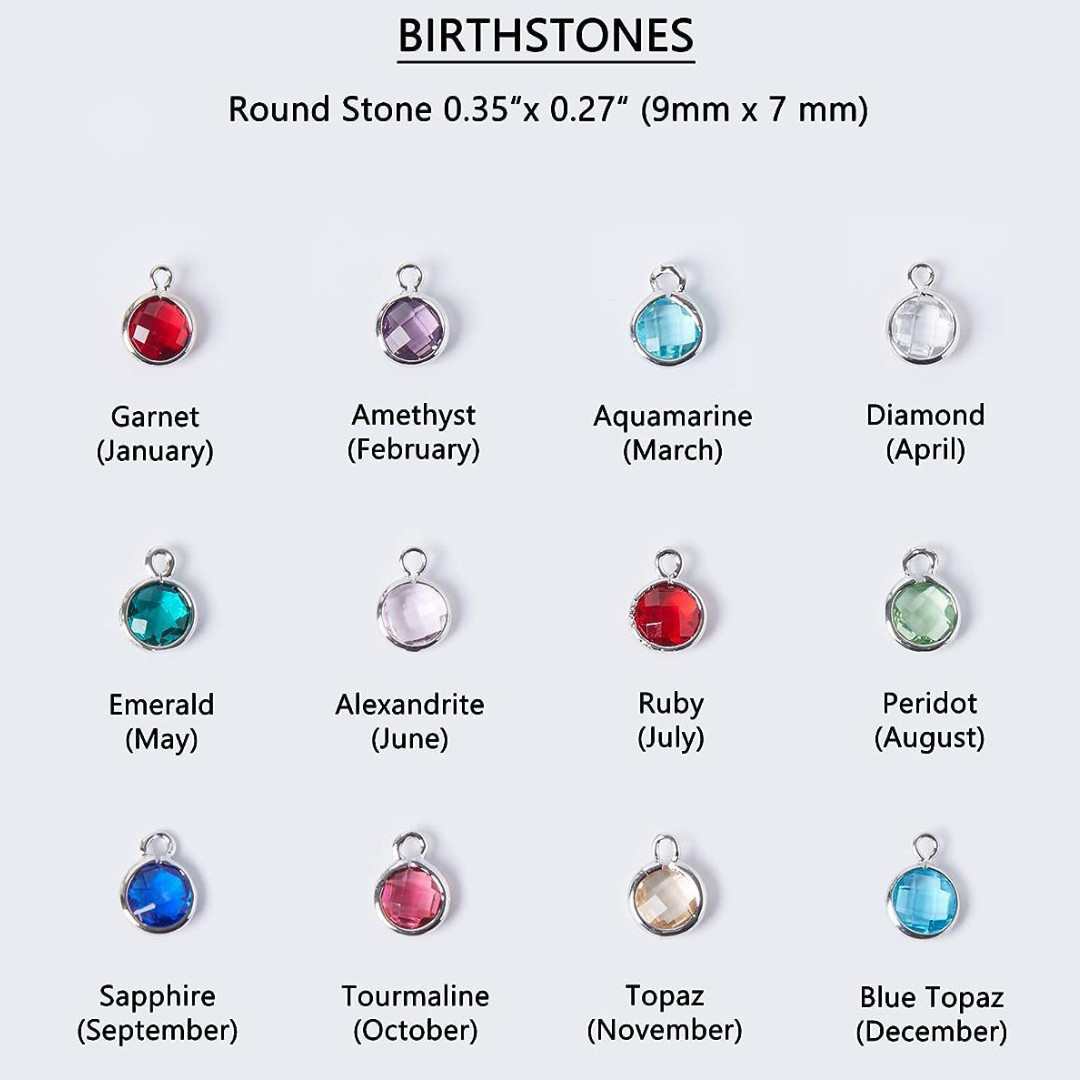 Necklace – Personalized Heart Name Engraved Bars With Birthstone for Women/Men
