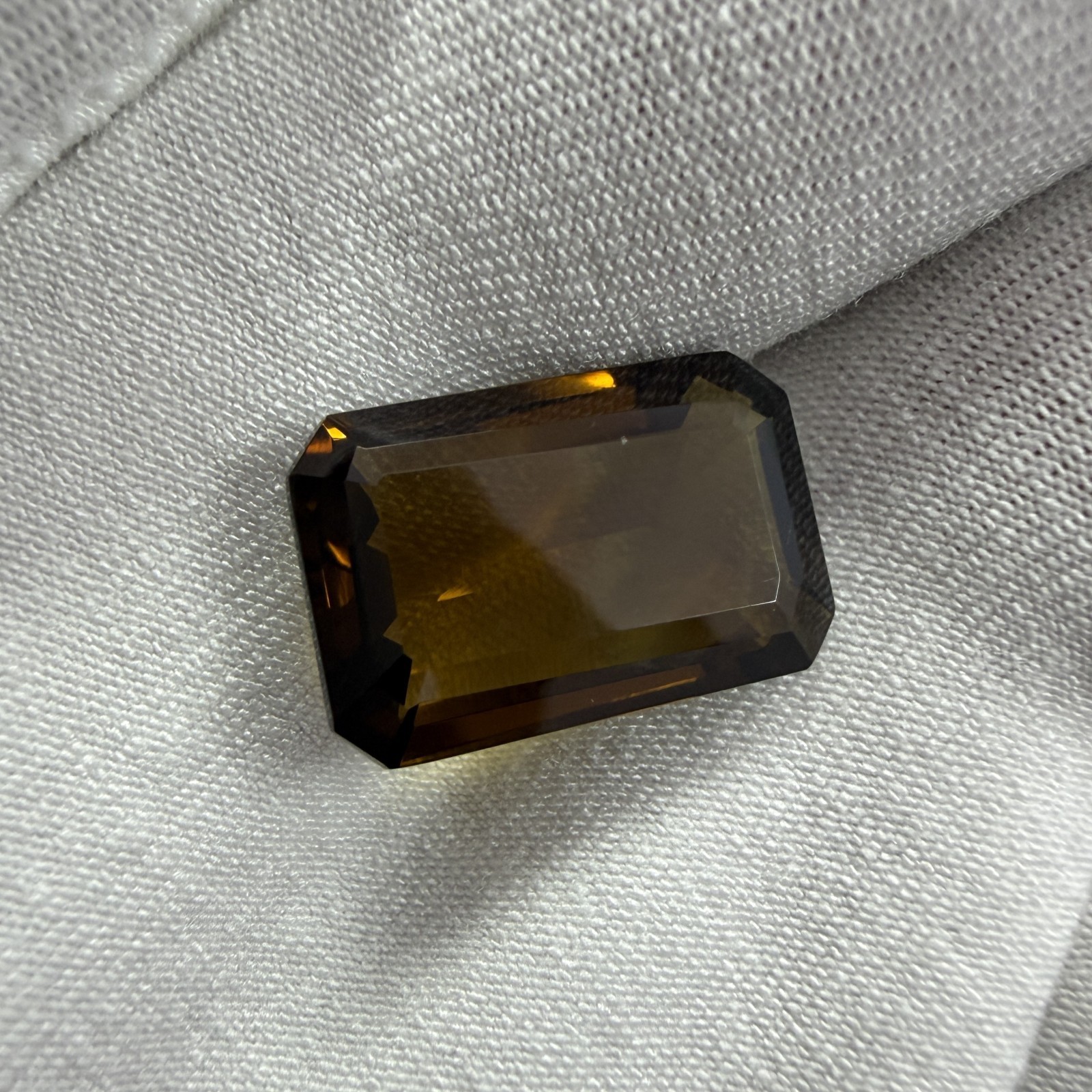 Natural Honey Quartz Octagon Cut Loose Certified Gemstone