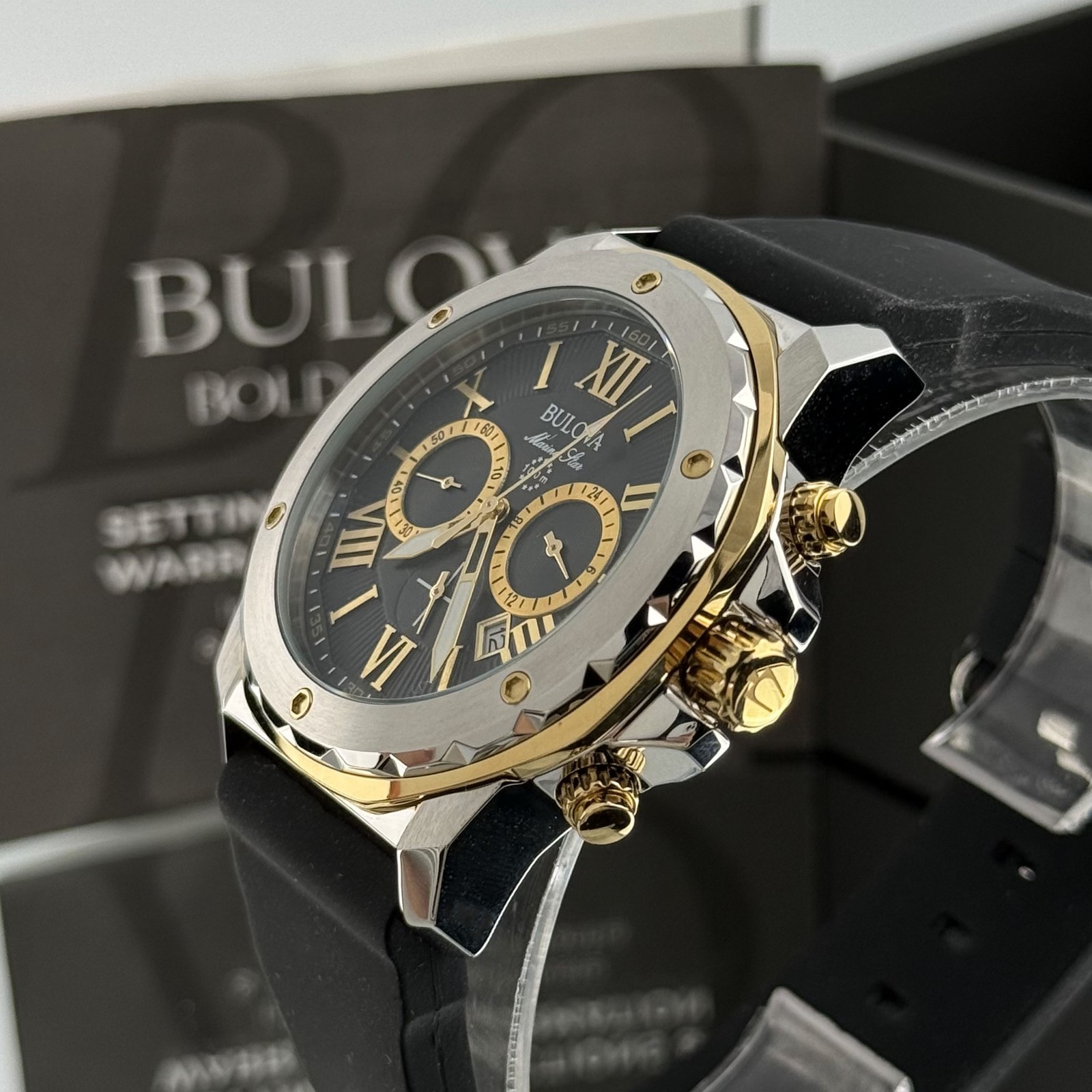 Bulova Men’s Marine Star 98B277 Series A Chronograph Quartz Watch 44MM
