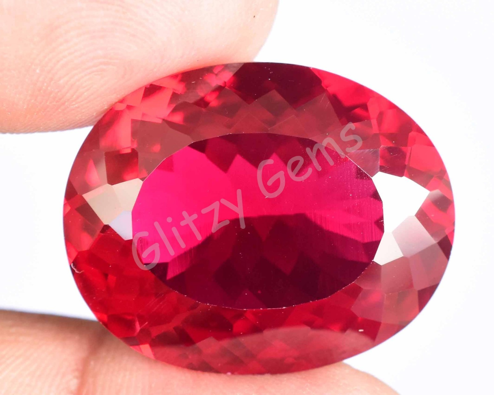 48.85 Ct Natural Blood Red Mozambique Ruby Oval CERTIFIED Loose Gemstone