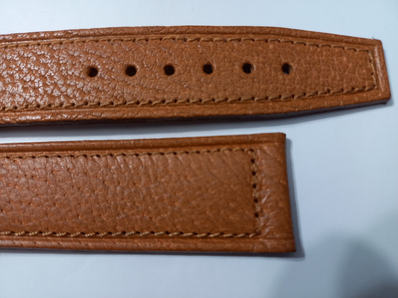 RARE VINTAGE 1960-70’S 20MM SWISS MADE HONEY BROWN CALF SKIN LEATHER BAND STRAP