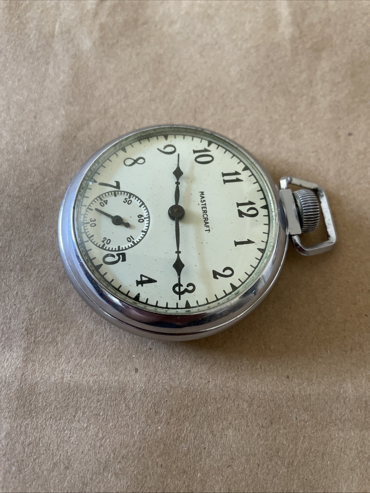 Mastercraft Mechanical Wind Up Vintage Pocket Watch In Good Condition