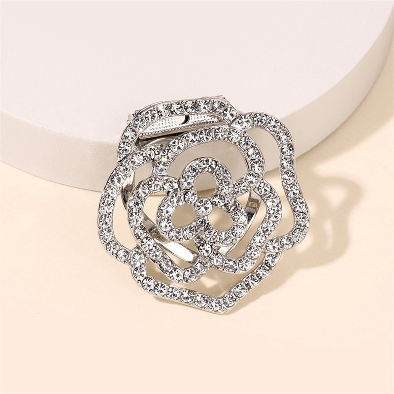 Scarf Pin Corsage Dual-Use Clothes Flower Brooch Fashion Silk Hem Accessories
