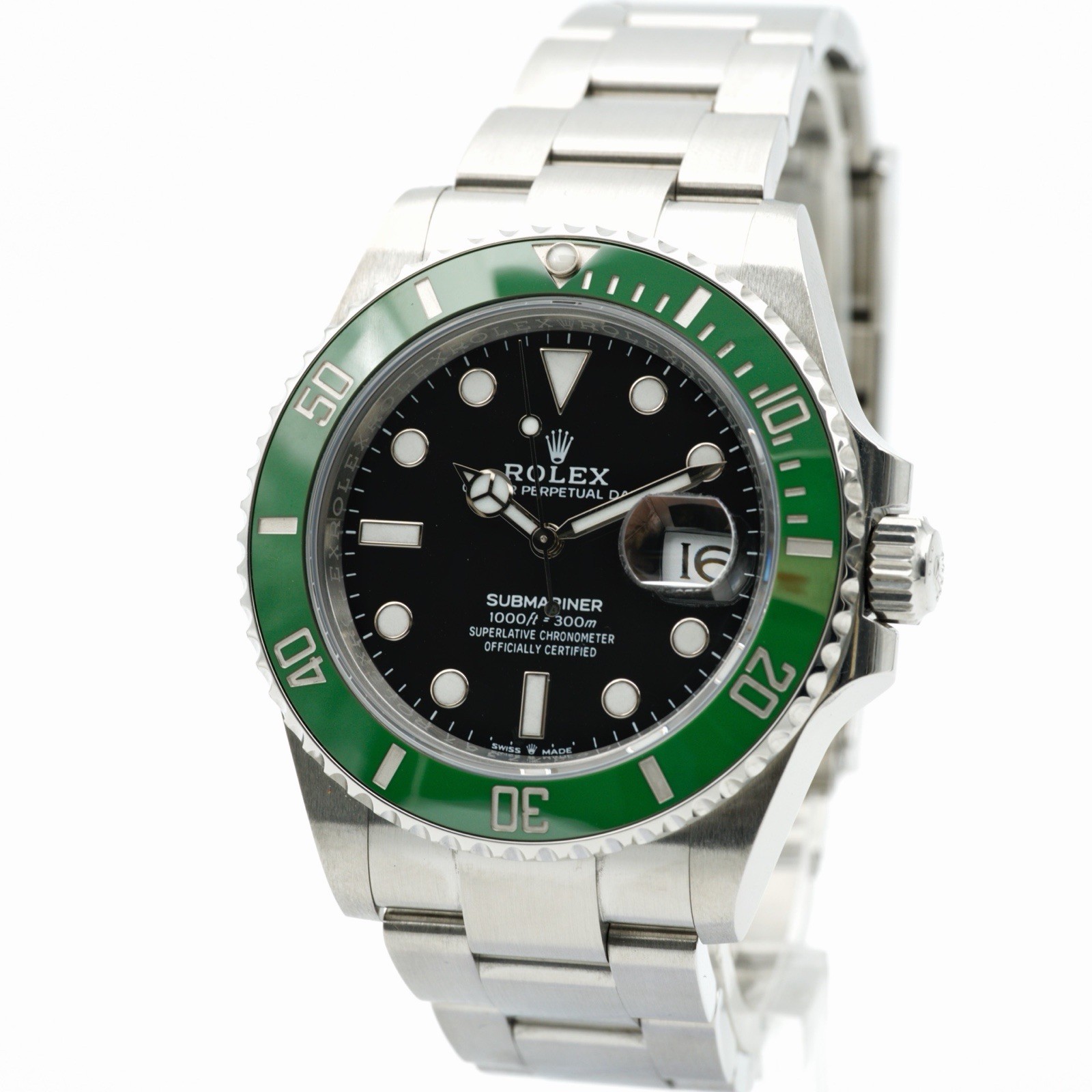 Rolex Submariner “Starbucks” 126610LV Silver Oyster Bracelet Green Bezel 2024