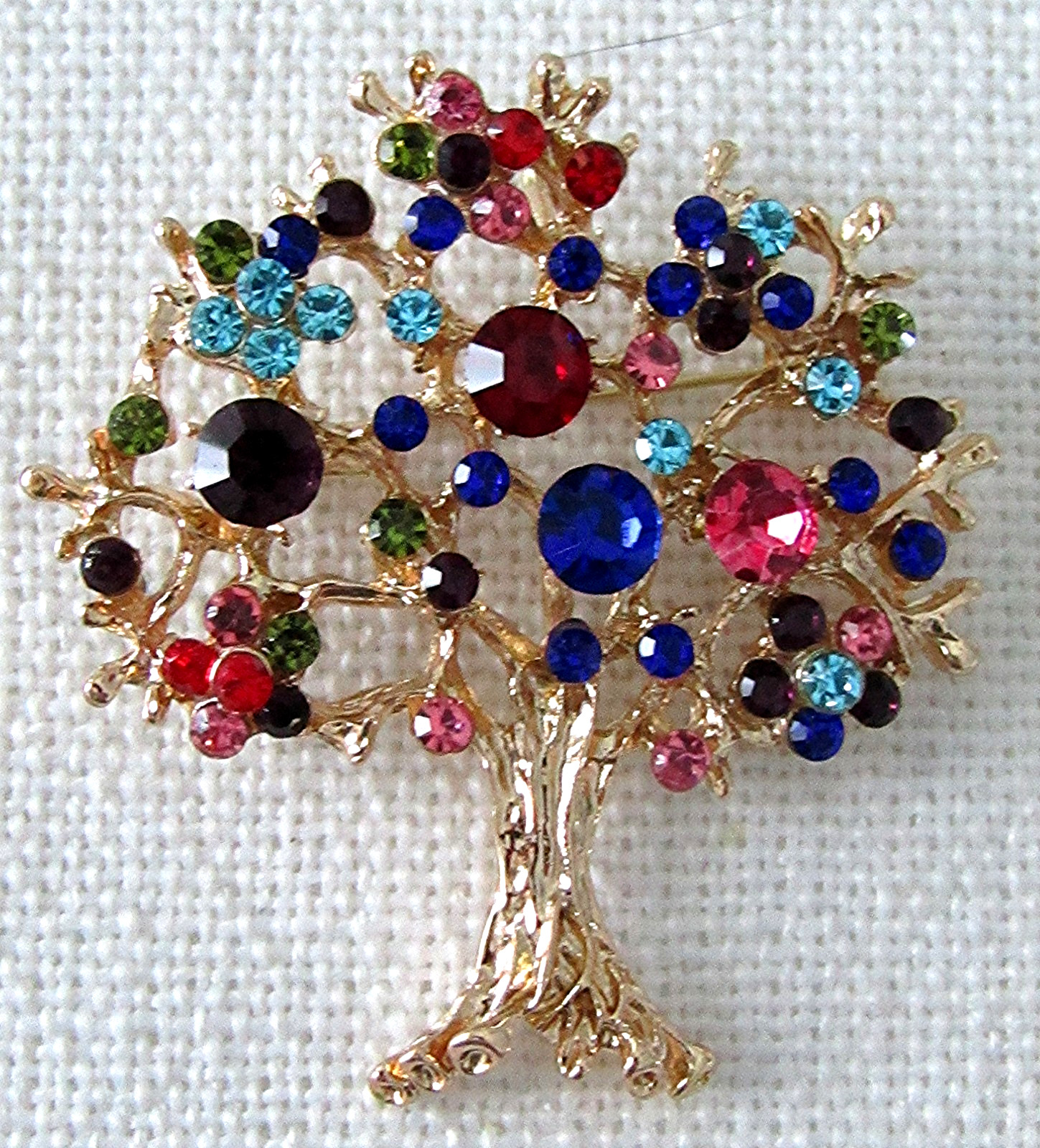 Tree of Life Brooch/Pin Multi-Colored Gemstones Mixed Assorted Lot **YOU CHOOSE