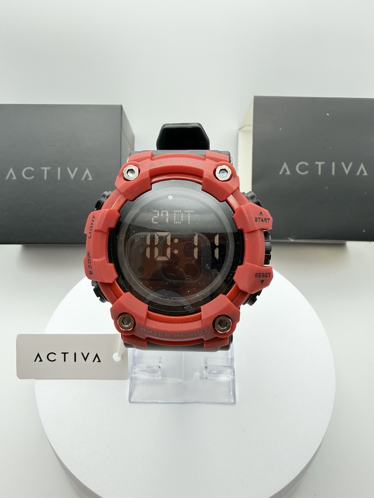 ACW1968-006 Activa Kadron x Invicta Digital Watch Men’s 53mm Black/Red