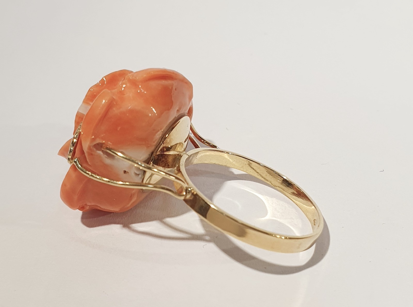 Gold and Coral Ring