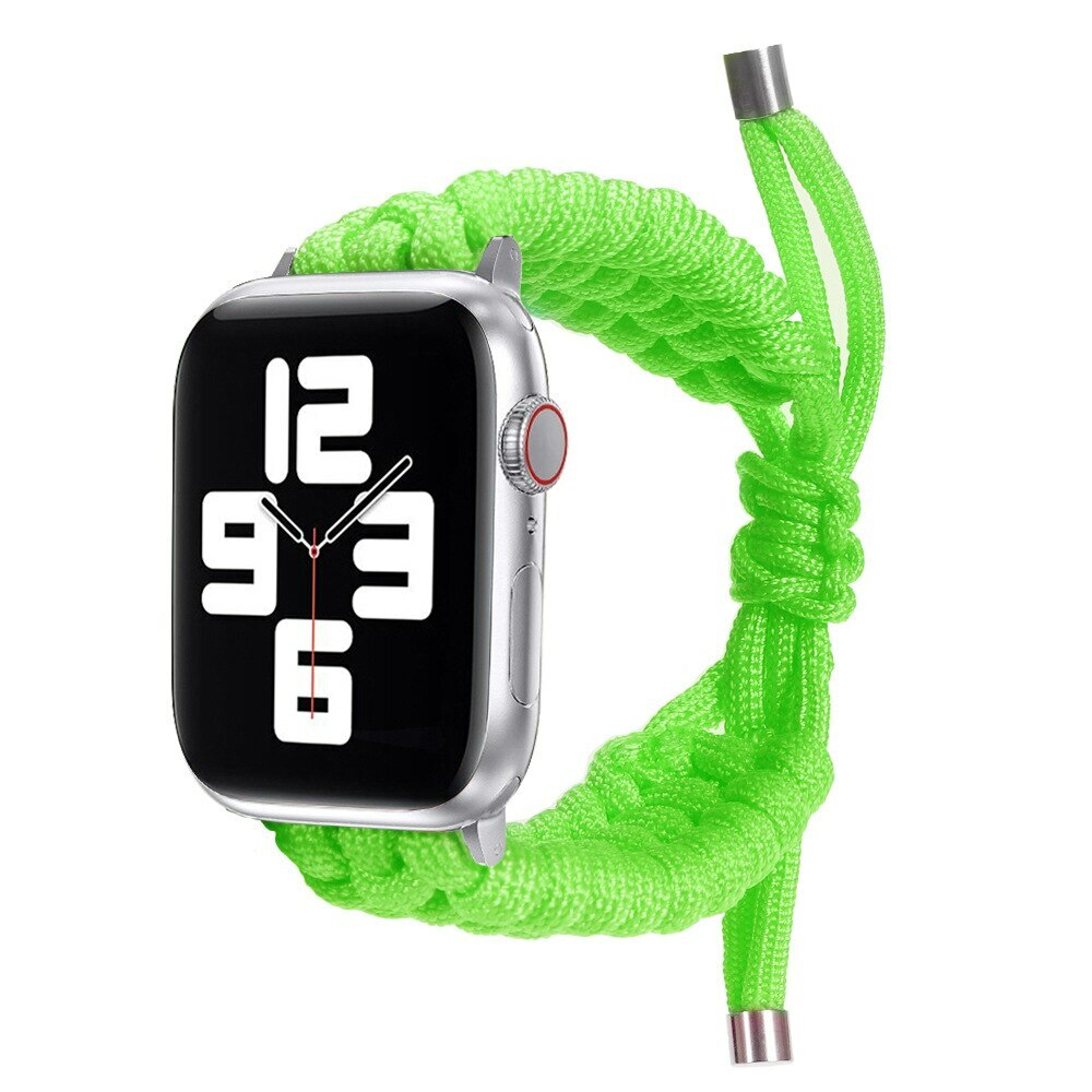 Nylon Braided Loop Strap iWatch Band For Apple Watch Series 6 SE 5 4 3 40mm 44mm
