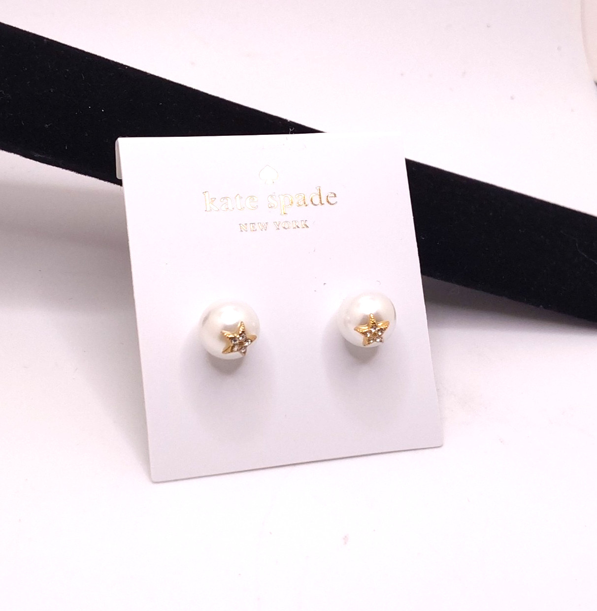 Kate Spade New York Star Quality Beautiful Cream Pearl Stud Earrings
